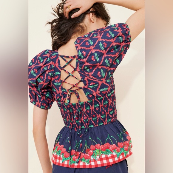 Damson Madder Allegra Puff Sleeve Blouse organic cotton - Picture 3 of 16